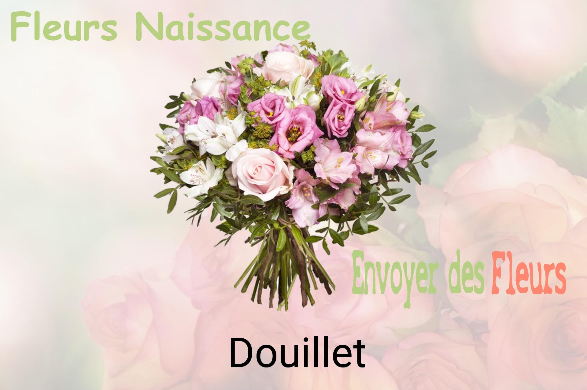 Bouquet de fleurs de naissance livré à Douillet
